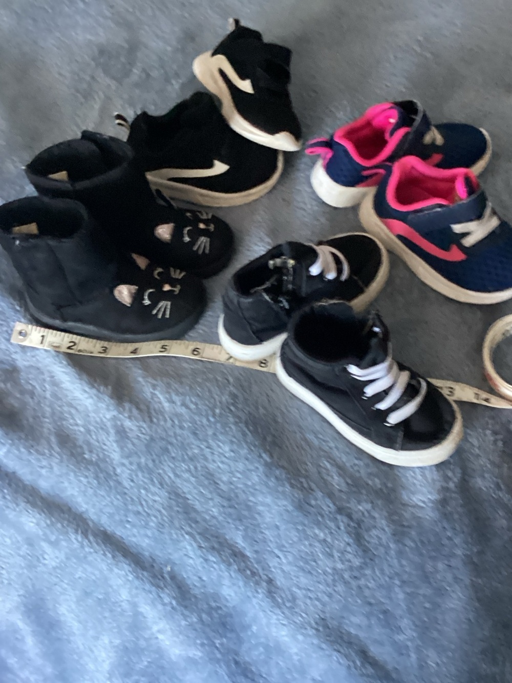 Nike Kids Black and Pink Athletic Sneakers